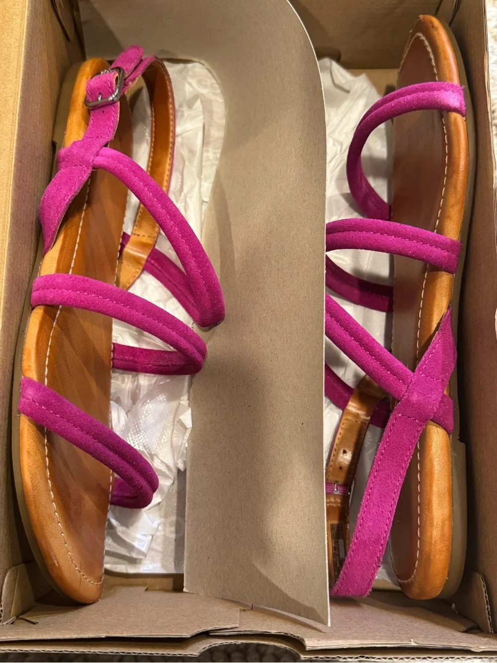 UGG Mytis Triple-Strap Fuchsia Sandals - Picture 6 of 7